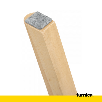 ALBERTO - Chaise de Salle à Manger / Bureau en Tissu Durable avec Pieds en Bois - Gris Foncé