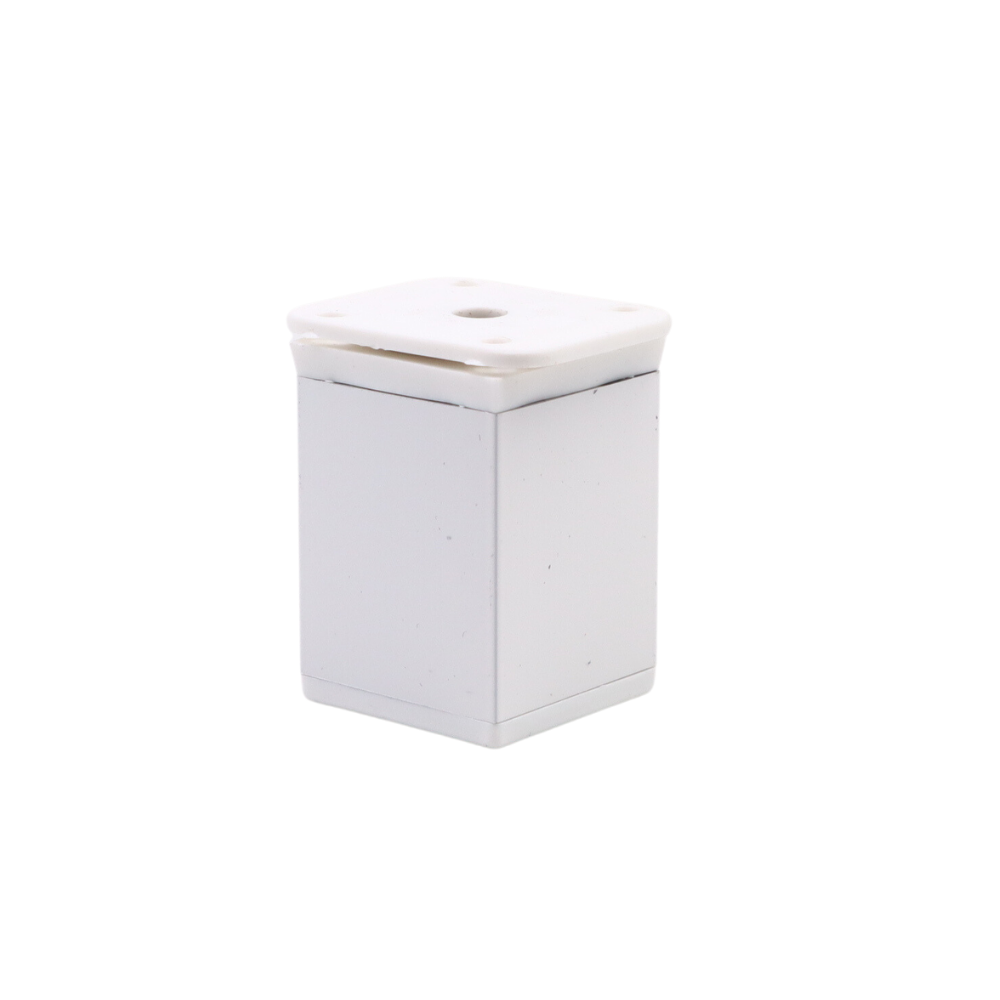 Pied de meuble carré réglable 40x40mm - 60mm - Blanc