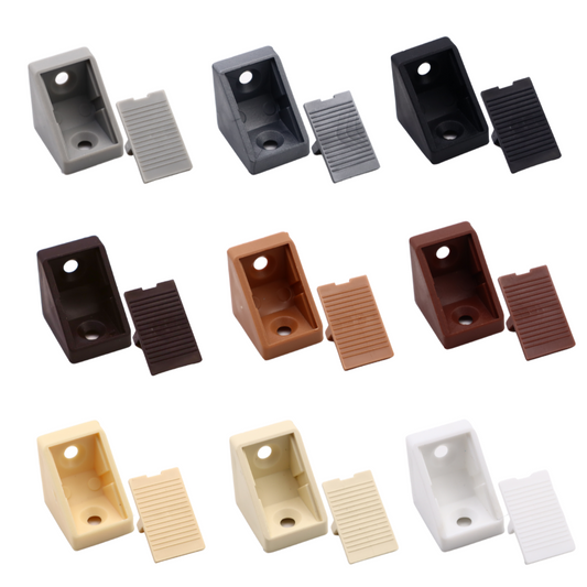 Équerre d'angle plastique avec couvercle séparé