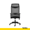 FABIO II - Chaise de Bureau Recouverte de Micro-Maille de Haute Qualité - Noir H121cm L60cm