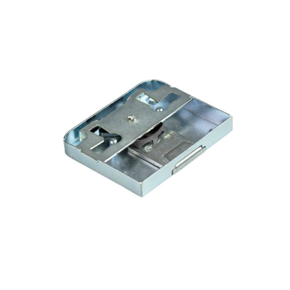 Serrure de meuble 49x60mm - Nickel satiné