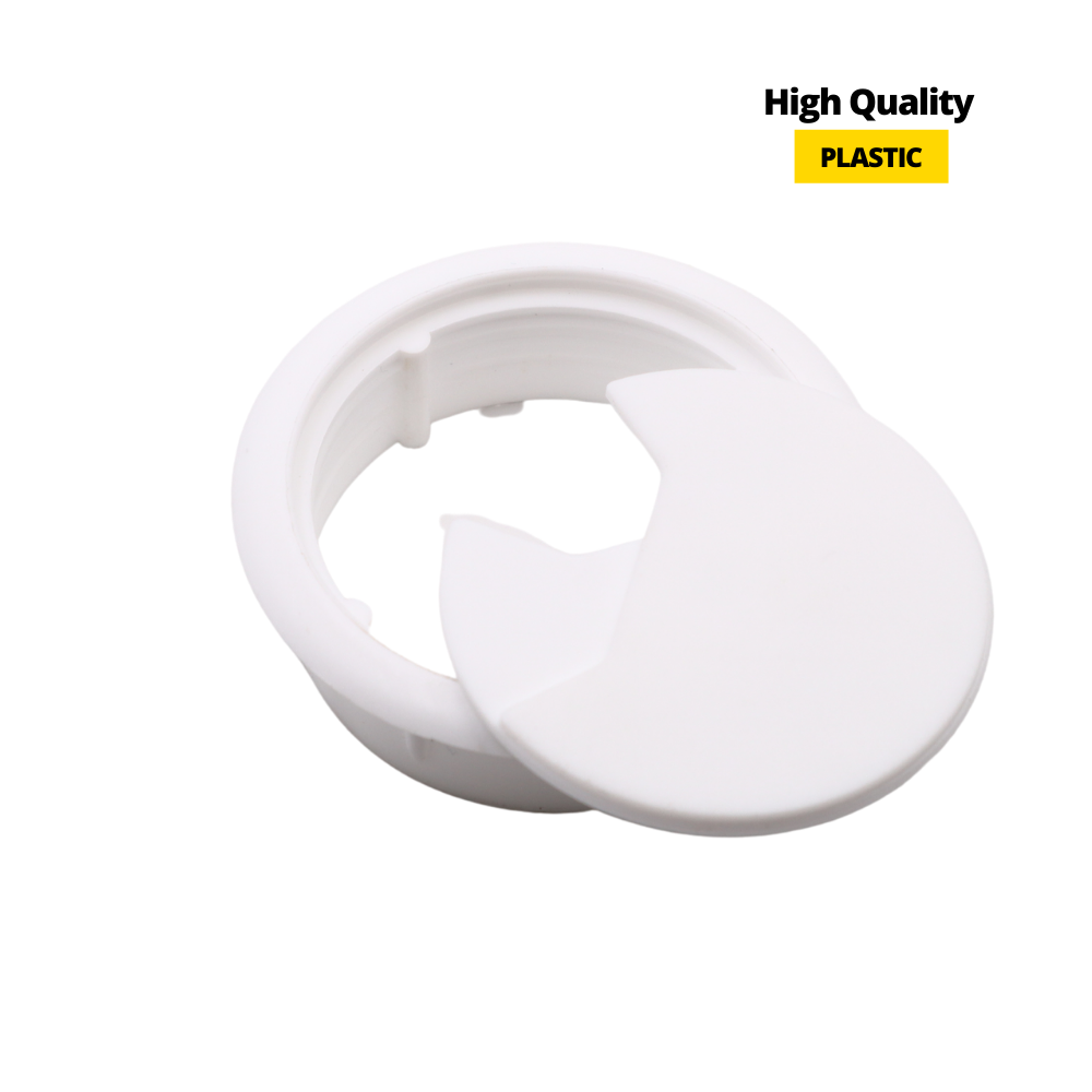 Passe-câble en plastique 60mm - Blanc
