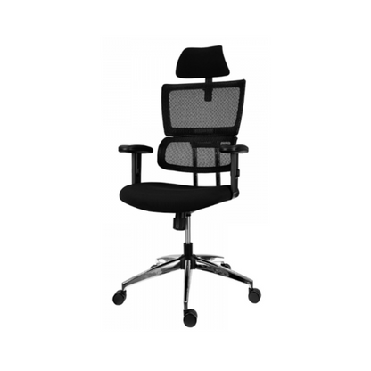 FILIPPO I - Chaise de Bureau Recouverte de Micro-Maille de Haute Qualité - Noir H134cm L64cm