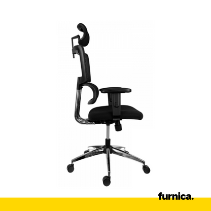FILIPPO I - Chaise de Bureau Recouverte de Micro-Maille de Haute Qualité - Noir H134cm L64cm
