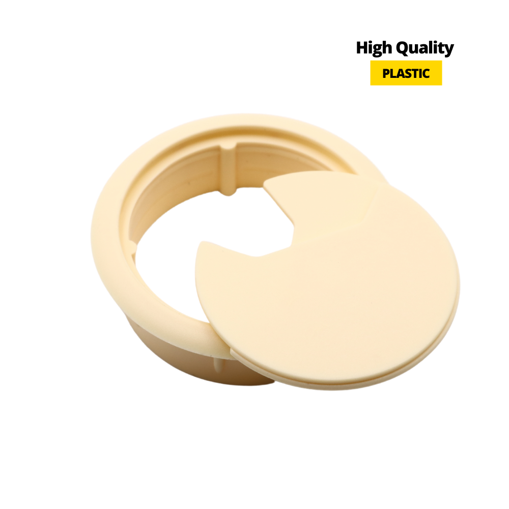 Passe-câble en plastique 60mm - Crème