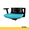FILIPPO II - Chaise de Bureau Recouverte de Micro-Maille de Haute Qualité - Noir/Bleu H129cm L68cm