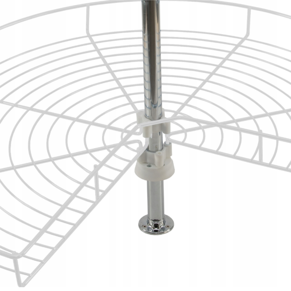 Carrousel de rangement d'angle 3/4 pour placard de cuisine système - 600mm - Blanc