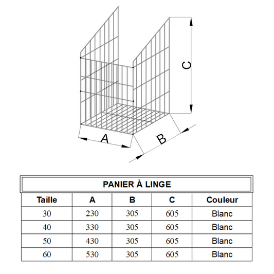 Panier à linge 40cm - Anthracite