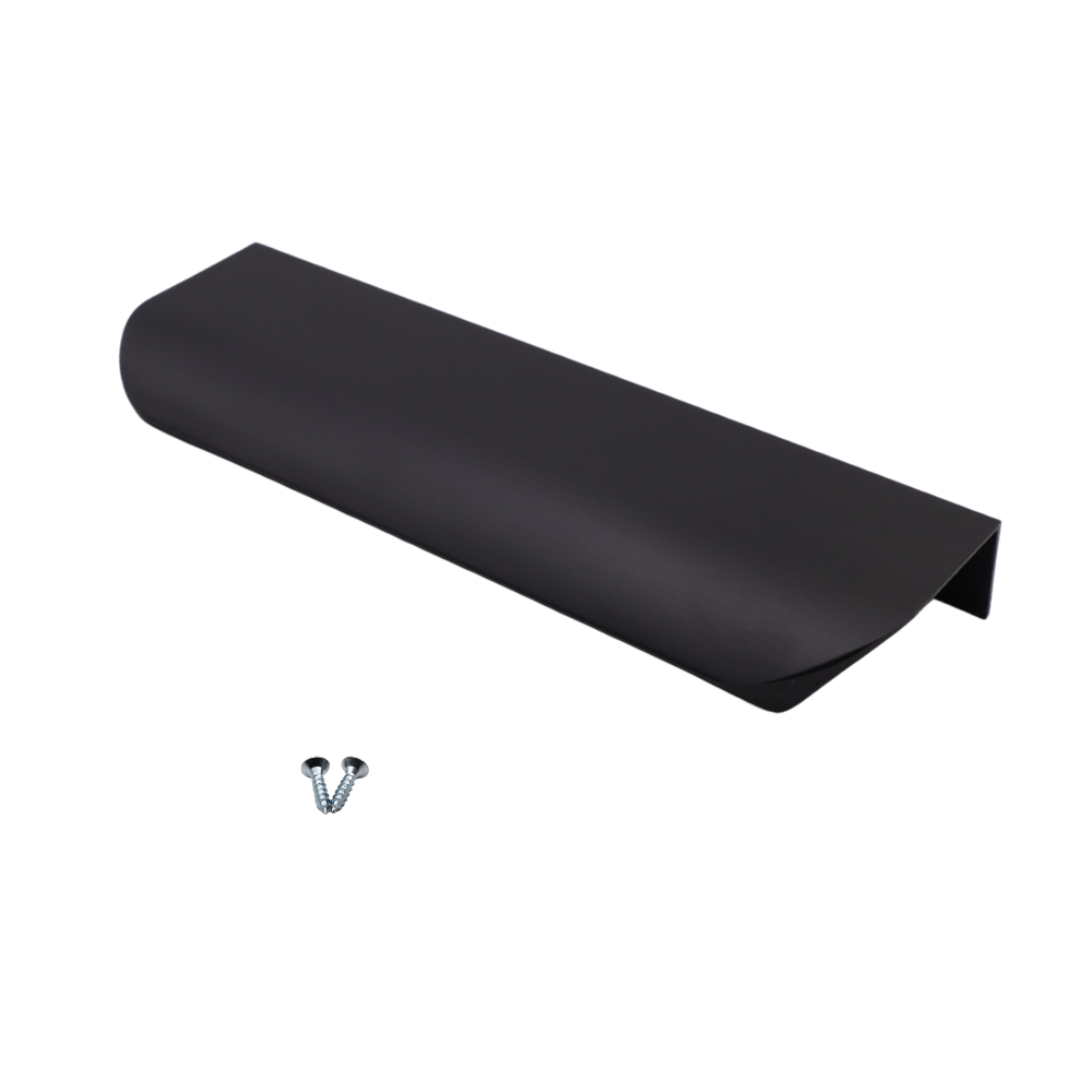 Poignée profilée rond Edge 128mm (Longueurs totales 148mm) - Noir Mat