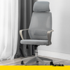 FEDERICO - Chaise de Bureau Matelassée Recouverte de Micro-Maille de Haute Qualité - Gris H123cm L65cm
