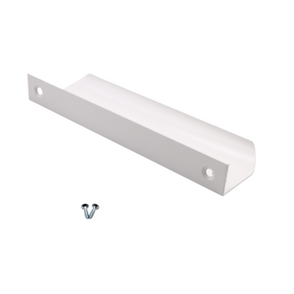 Poignée profilée rond Edge 128mm (Longueurs totales 148mm) - Blanc