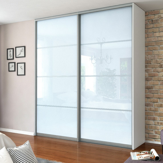 2x Portes d'armoire coulissantes - H: jusqu'à 2500mm L: 1800mm - Lacobel