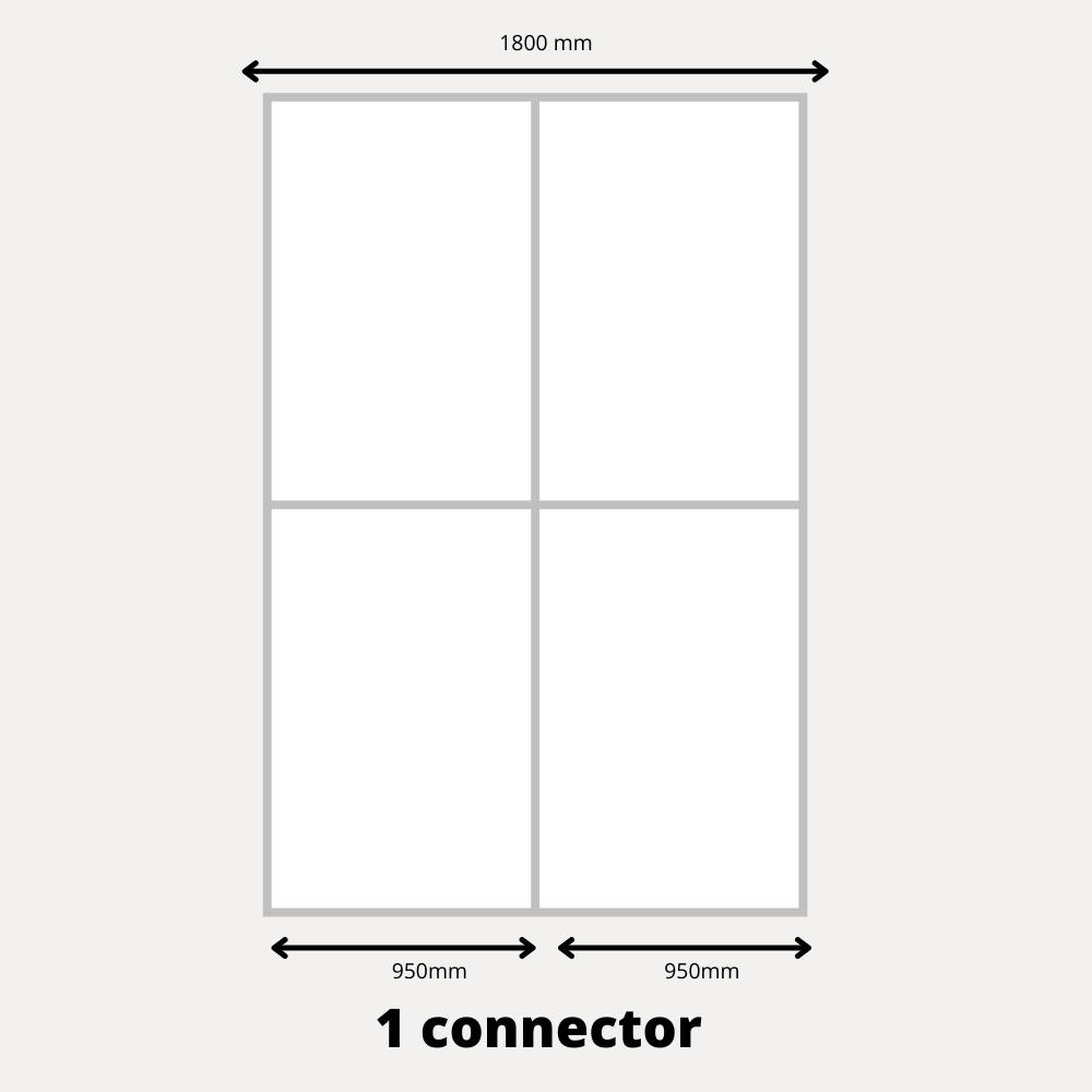 2x Portes d'armoire coulissantes - H: jusqu'à 2500mm L: 1800mm - Lacobel