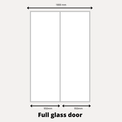 2x Portes d'armoire coulissantes - H: jusqu'à 2500mm L: 1800mm - Lacobel
