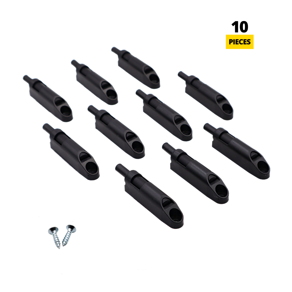 Amortisseur de porte de cuisine fermeture silencieuse - Noir (10 pièces)