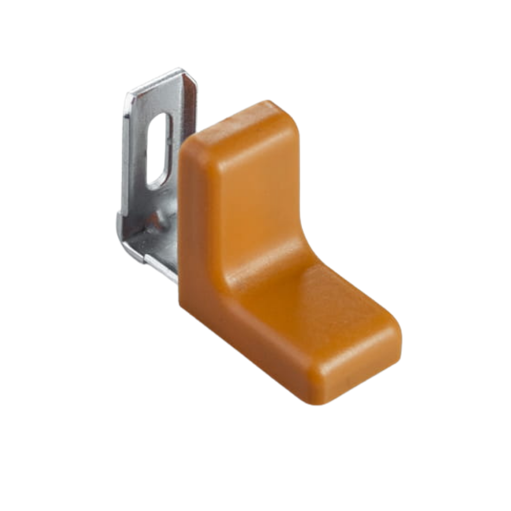 Angle de meuble en métal avec couvercle en plastique - Aulne