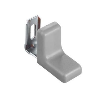 Angle de meuble en métal avec couvercle en plastique - Gris
