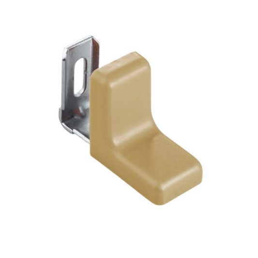 Angle de meuble en métal avec couvercle en plastique - Hêtre