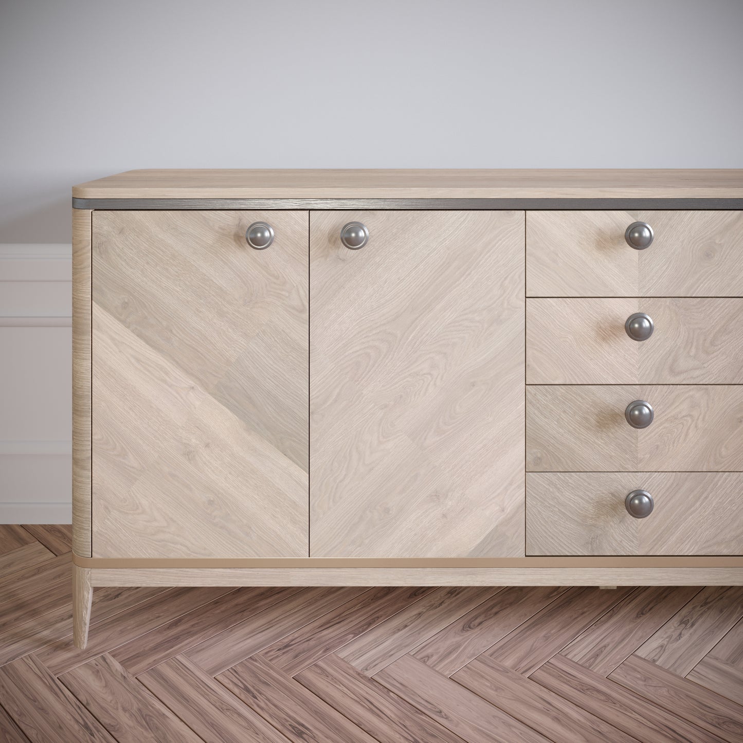 Bouton de meuble - Acier Brossé