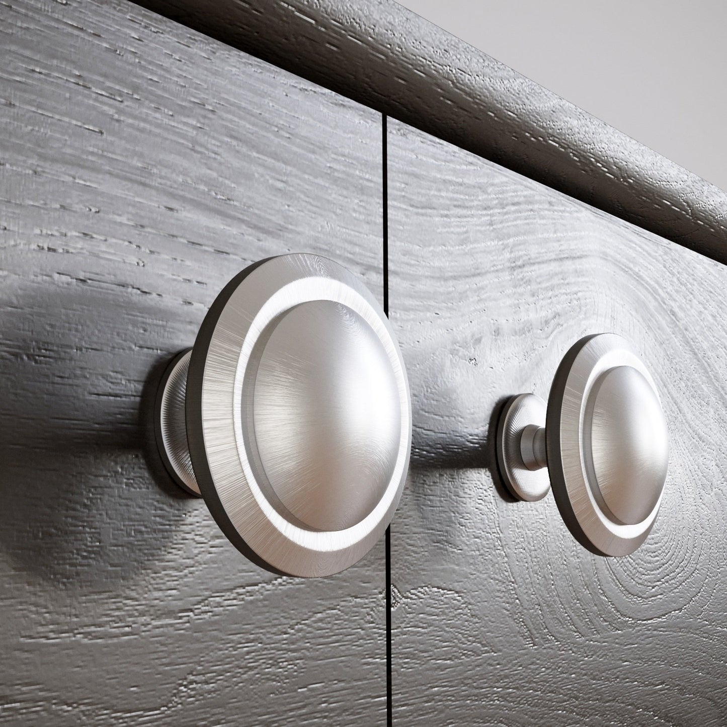 Bouton de meuble - Acier Brossé