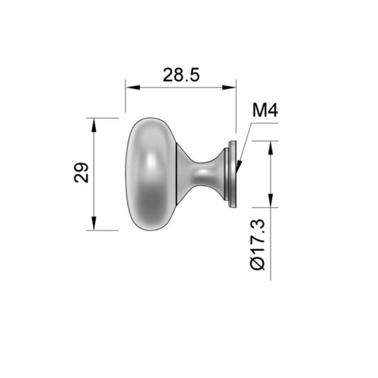 Bouton de meuble - Aluminium