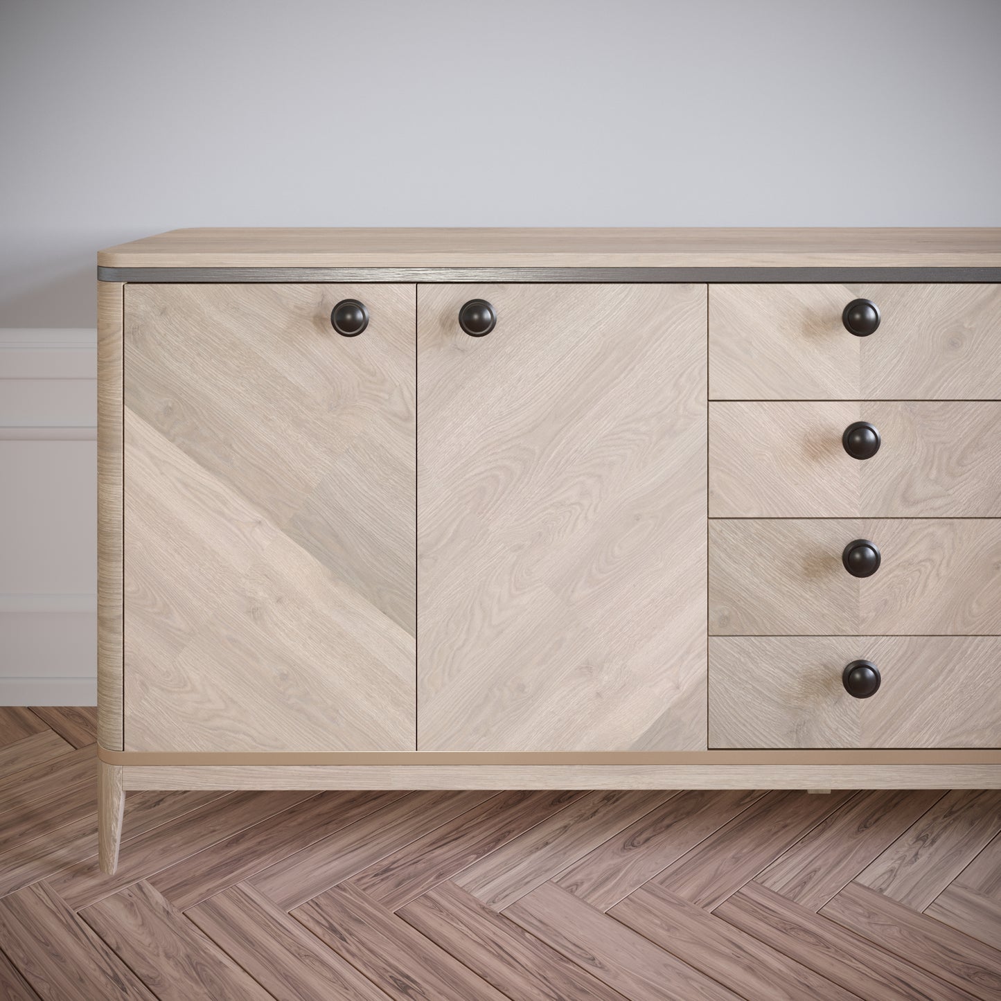 Bouton de meuble - Noir Mat