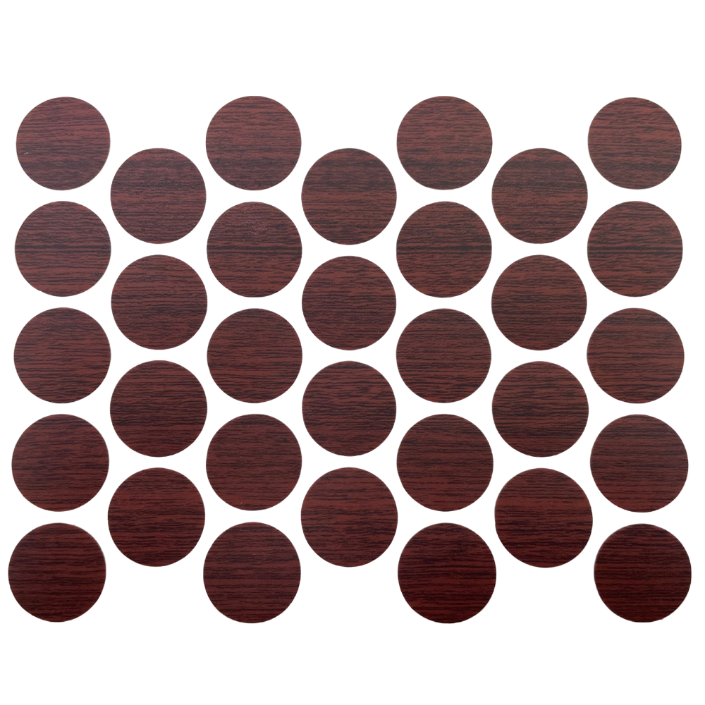 Cache-Vis Adhésif - Acajou 18mm