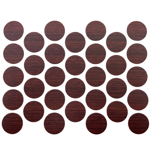 Cache-Vis Adhésif - Acajou 18mm