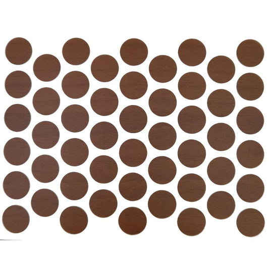 Cache-Vis Adhésif - Noyer foncé 14mm