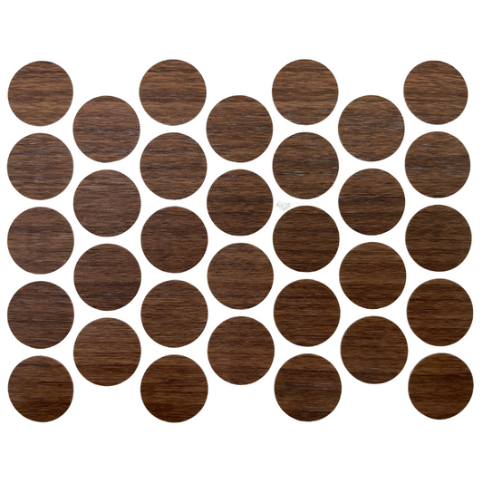 Cache-Vis Adhésif - Noyer italien 18mm