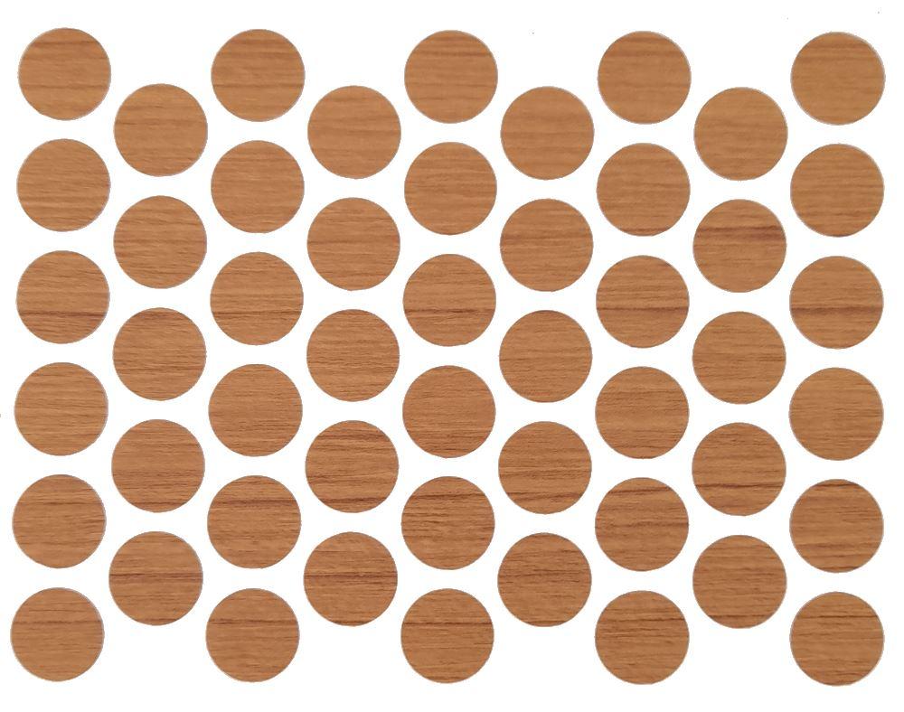 Cache-Vis Adhésif - Teck 14mm