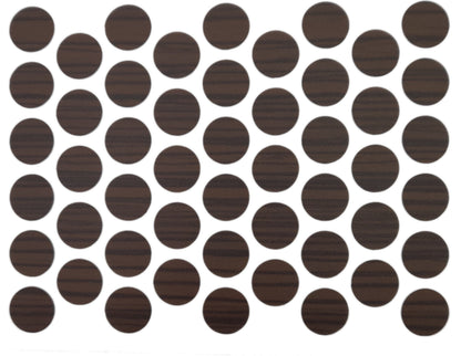 Cache-Vis Adhésif - Zebrano foncé 14mm