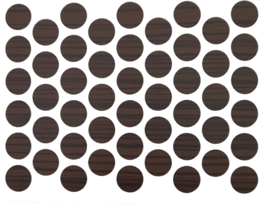 Cache-Vis Adhésif - Zebrano foncé 14mm