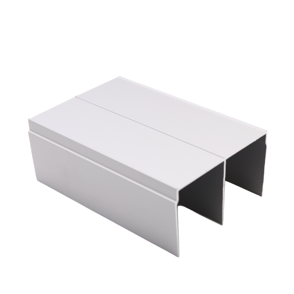 Double Top Aluminum Track 560cm - Argent Anodisé