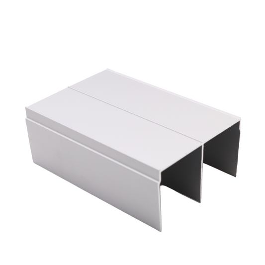 Double Top Aluminum Track 560cm - Argent Anodisé