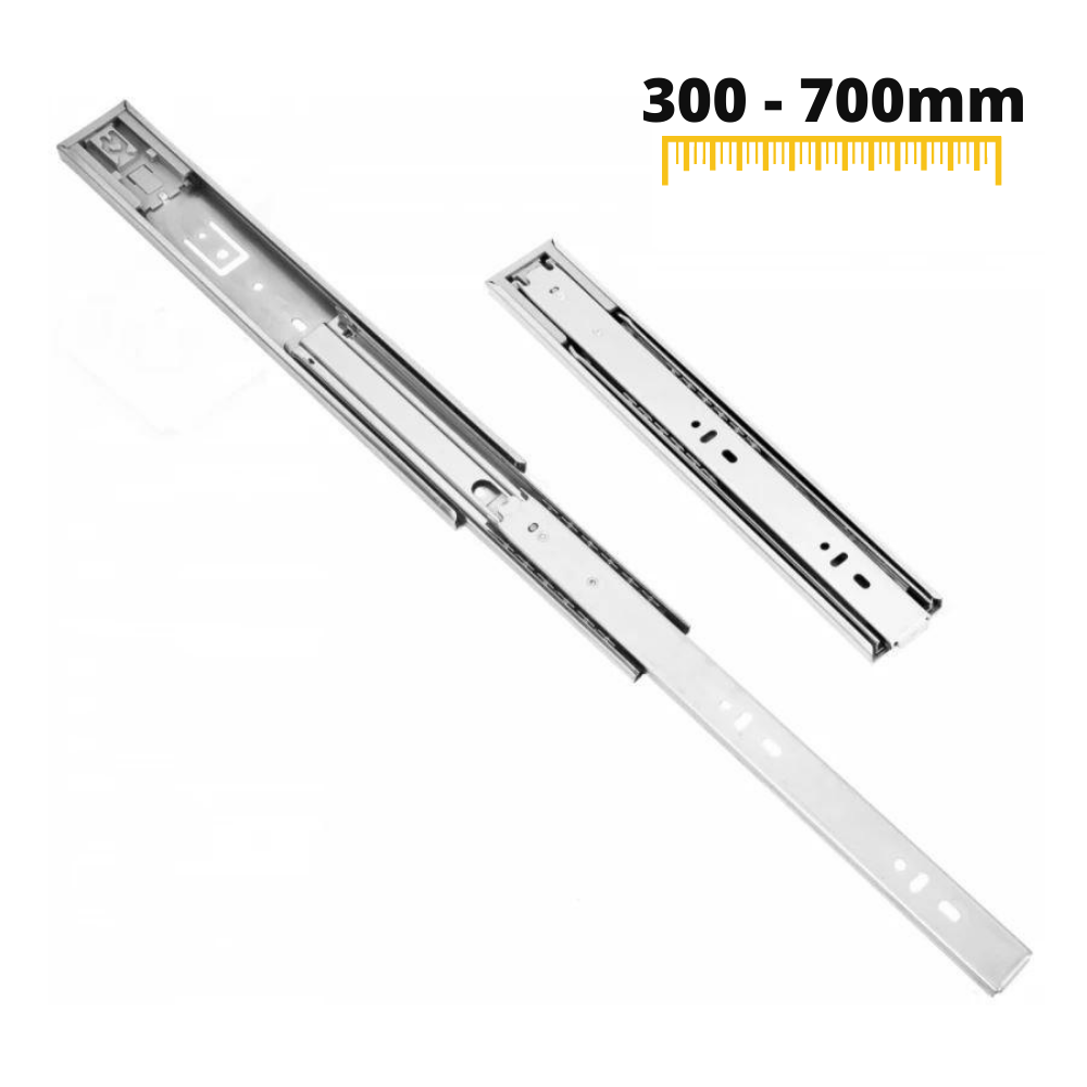 Ensemble de coulisses pour tiroir Push to Open - Rainure 45mm (gauche et droite), H45