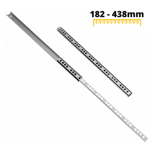 Ensemble de coulisses à billes - Rainure 17mm (gauche et droite), H17