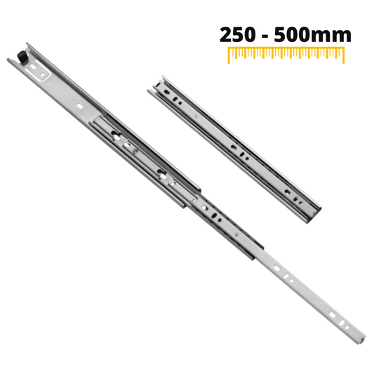 Ensemble de coulisses à billes - Rainure 30mm (gauche et droite), H30