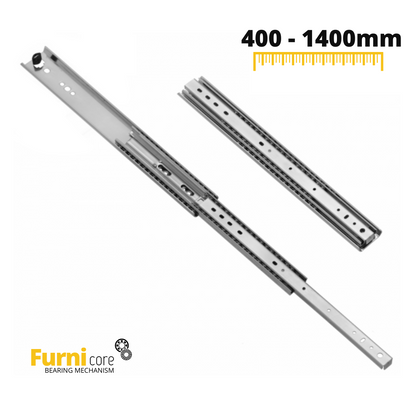 Coulisses à billes - Rainure 53mm (gauche et droite), H53