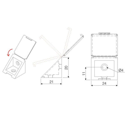 Équerre d'angle plastique - Métallique 1000 pièces