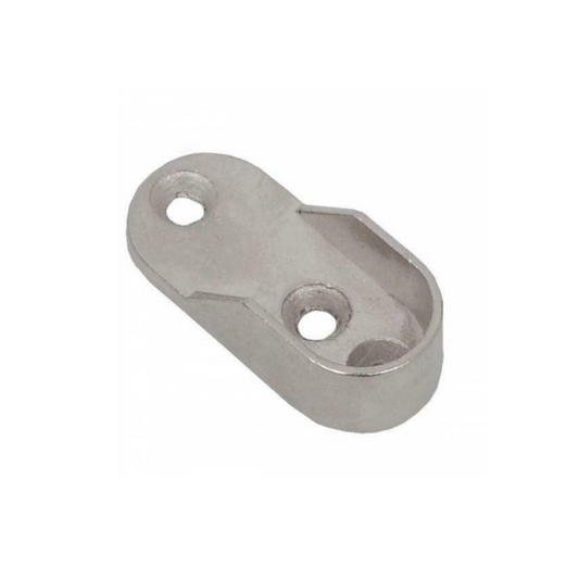 Fixation pour barre ovale de 15x30mm, Nickel