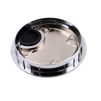 Passe-câble en métal 80mm - Chrome