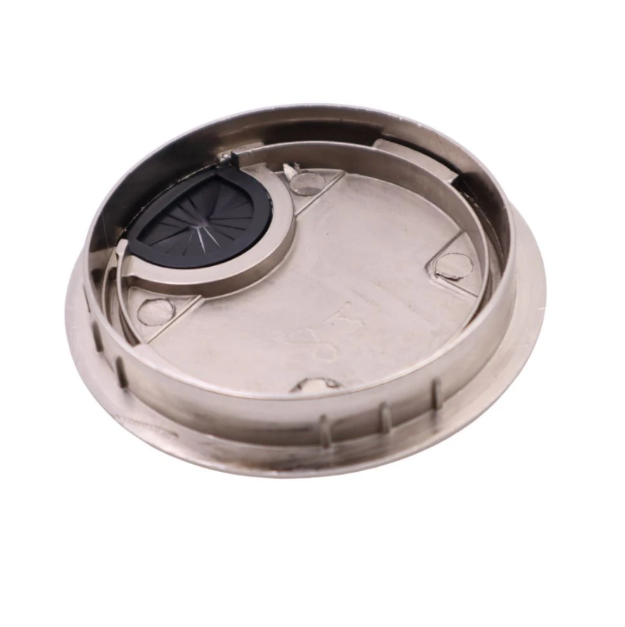 Passe-câble en métal avec trou en caoutchouc 80mm - Acier brossé