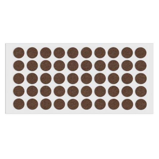 Patin feutre auto-adhésif 18mm - Marron