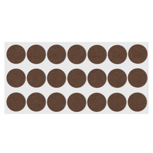 Patin feutre auto-adhésif 30mm - Marron