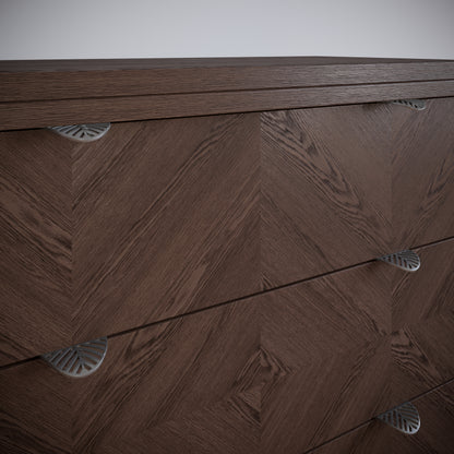 Poignée de meuble LEAF Edge 32mm (Longueur totale 60mm) - Argent mat perlé