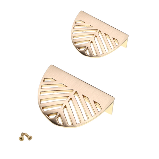 Poignée de meuble LEAF Edge 32mm (Longueur totale 60mm) - Laiton Or