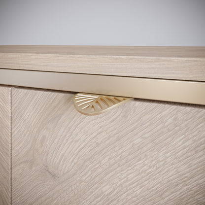 Poignée de meuble LEAF Edge 32mm (Longueur totale 60mm) - Laiton Or