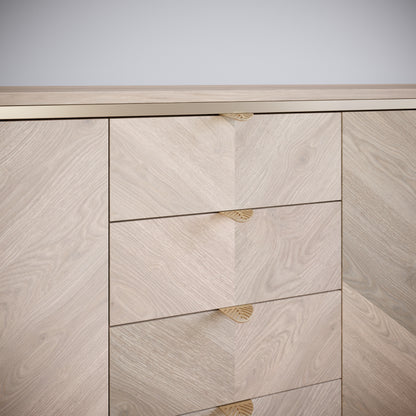 Poignée de meuble LEAF Edge 32mm (Longueur totale 60mm) - Laiton Or