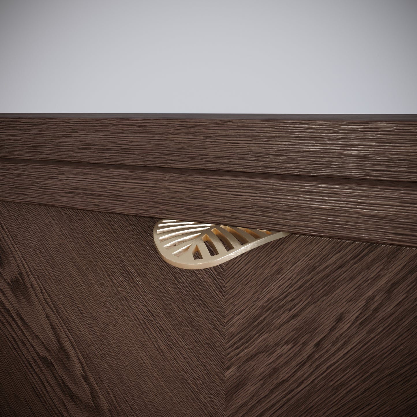 Poignée de meuble LEAF Edge 32mm (Longueur totale 60mm) - Laiton Or